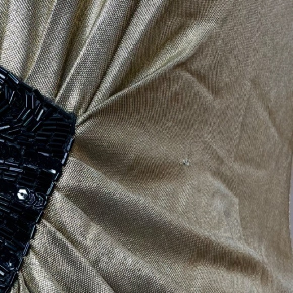 Trina Turk Liquid Gold Carrington Metallic Sequin Beaded V-Neck Dress 6 NWT - Picture 13 of 13